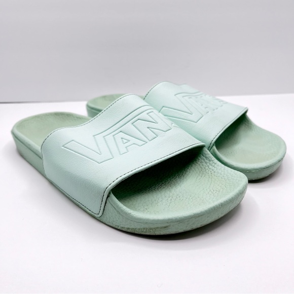 Vans Shoes - Vans Slip On Mint Green Slides Size 9 Women’s